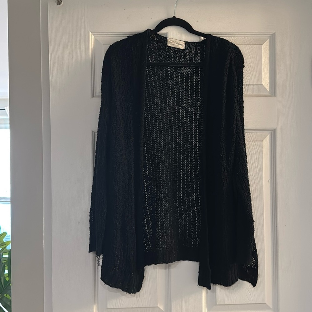 Black knit cardigan